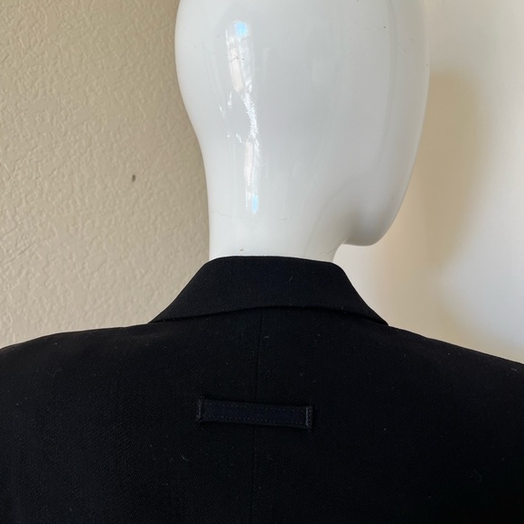 VINTAGE! 90’s JEAN PAUL GAULTIER FEMME Black Fitted Blazer w/ Leather Sleeves - Picture 8 of 11